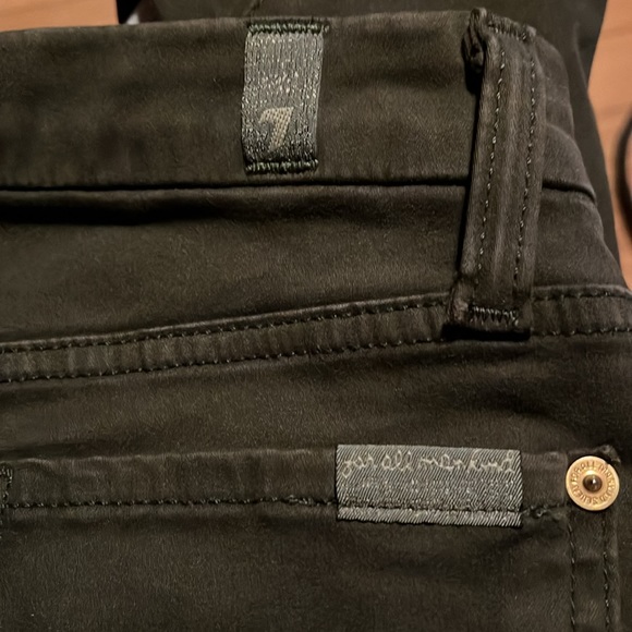 7 for all Mankind Skinny size 24 Green Khaki - Picture 4 of 8